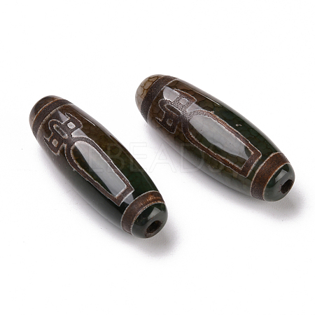 Tibetan Style dZi Beads TDZI-E004-02-1