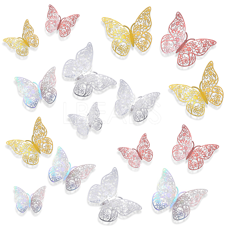 8 Sets 4 Colors PET Mirror Wall Stickers DIY-CP0009-15B-1