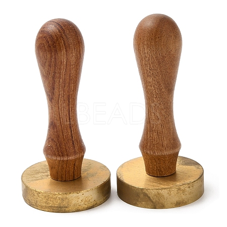 (Defective Closeout Sale: Oxidized)Wood Wax Seal Handles STAM-XCP0001-01LG-1