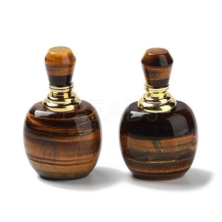 Natural Tiger Eye Dropper Bottles DJEW-K024-01G-08-1