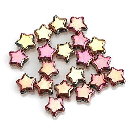 Electroplate Transparent Glass Beads LS-GLAA-WH0033-128B-01-1