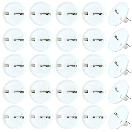 80Pcs Plastic Brooch Base Settings KY-SC0002-39A-1