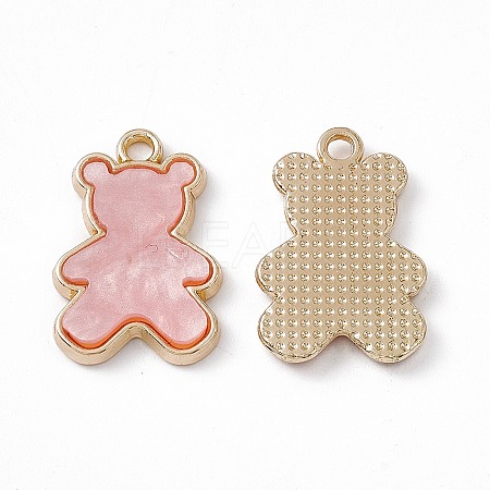 Opaque Resin Pendants PALLOY-P287-07LG-03-1