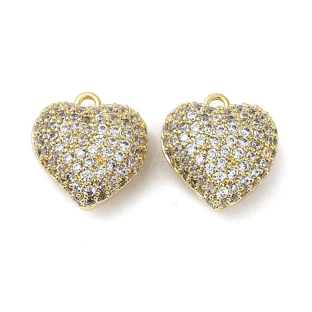Brass Micro Pave Cubic Zirconia Hollow Out Charms KK-Q793-03G-1