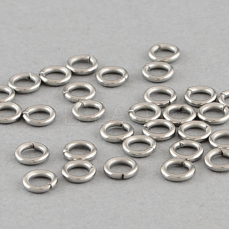 Tarnish Resistant 304 Stainless Steel Open Jump Rings STAS-Q186-02-5x0.7mm-1