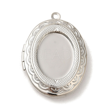Rack Plating Brass Locket Pendants KK-K277-05P-1