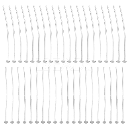 40Pcs 925 Sterling Silver Flat Head Pins STER-SC0001-08-1