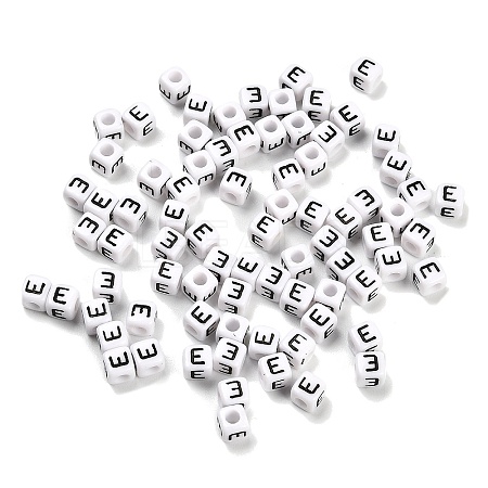 Opaque Acrylic Beads OACR-S076-01E-1