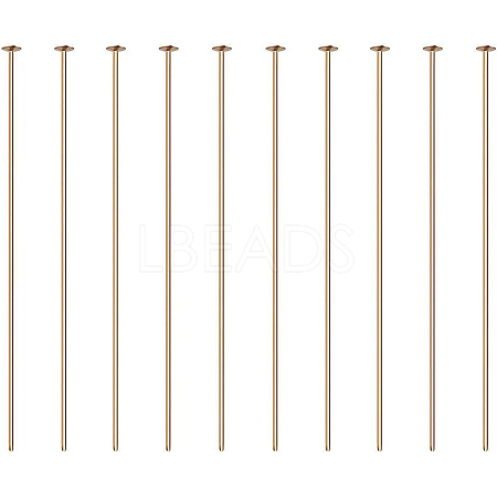 Brass Flat Head Pins KK-BC0004-01-0.7x45-1