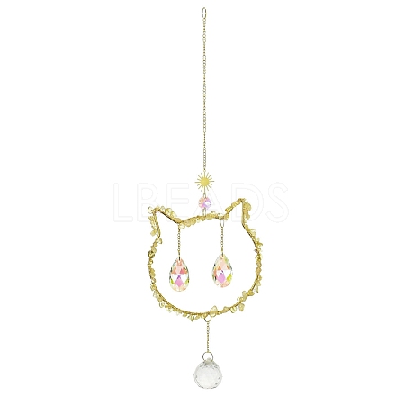 Metal Hanging Suncatchers HJEW-P018-D01-1