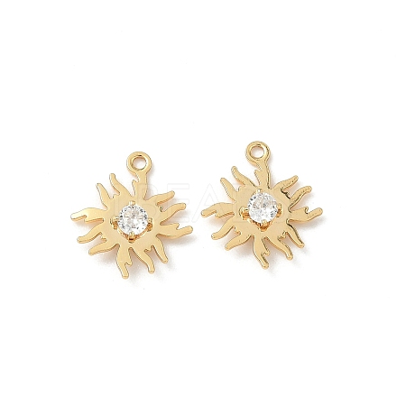 Brass Micro Pave Cubic Zirconia Pendants KK-Z136-43A-G-1
