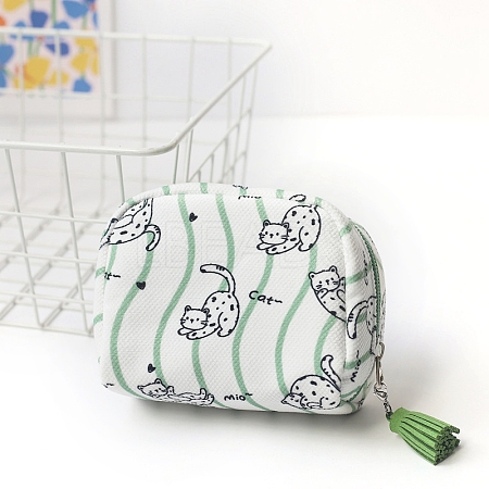 Cat Pattern Polyester Makeup Storage Bag PW-WGBAB72-01-1