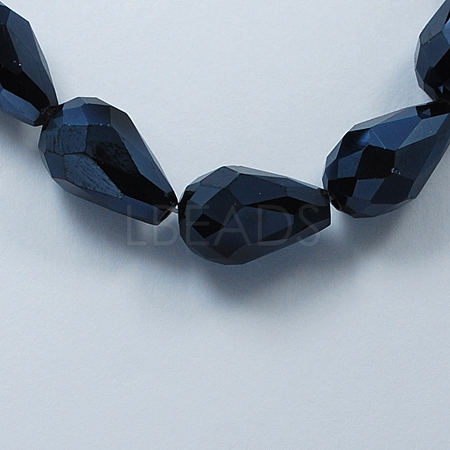 Electroplate Glass Beads Strands X-EGLA-R008-11x8mm-13-1