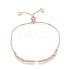 Brass Bolo Bracelets ZIRC-T006-20RG-1