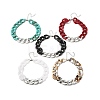 Two Tone Chunky Curb Chain Necklace for Teen Girl Women NJEW-JN03685-1