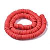 Flat Round Handmade Polymer Clay Beads CLAY-R067-10mm-30-2