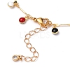 Brass Enamel Charm Bracelets BJEW-JB05722-3