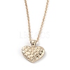 Golden Plated Heart with Constellation/Zodiac Sign Alloy Enamel Pendant Necklaces NJEW-H214-A09-G-2