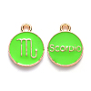 Alloy Enamel Pendants X-ENAM-S124-01A-06L-1