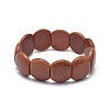 Synthetic Goldstone Beads Stretch Bracelets BJEW-G617-04B-01-2