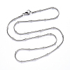 Non-Tarnish 304 Stainless Steel Round Snake Chain Necklace NJEW-S420-009A-P-4