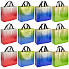 12Pcs 4 Colors Non-Woven Reusable Folding Gift Bags with Handle ABAG-GF0001-29A-1