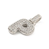 Brass Micro Pave Clear Cubic Zirconia Pendants KK-B099-01P-P-2