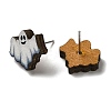 Wood Stud Earrings EJEW-Z054-02I-2