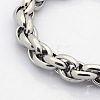 Casual Style 304 Stainless Steel Double Link Chain Bracelets STAS-O036-37P-2