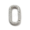 Brass Micro Pave Clear Cubic Zirconia Spring Gate Rings KK-G414-06P-1