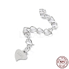 Rhodium Plated 925 Sterling Silver Chain Extenders STER-G036-19P-1