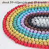 10 Strands 10 Colors Synthetic & Natural Lava Rock Beads Strands G-OC0005-04-4