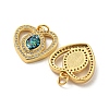 Valentine's Day Brass Micro Pave Cubic Zirconia with Synthetic Opal Pendants KK-D096-02F-G-2