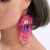 Bohemian Style Glass Seed Beads Dangle Earrings FS-WG15E1C-01-1