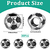 30Pcs Large Hole FootBall/Soccer Ball Alloy Enamel European Beads MPDL-SC0001-12-2