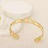 304 Stainless Steel Cuff Bangles for Women BJEW-S181-02G-B-1