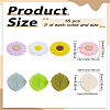 16Pcs 8 Styles Daisy & Leaf Silicone Knitting Needle Point Protectors SIL-LP0001-23-2