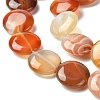 Flat Round Gemstone Natural Red Agate Stone Beads Strands G-S110-03-5