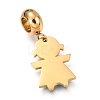 Ion Plating(IP) 304 Stainless Steel European Dangle Charms STAS-O097-03C-2