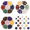 56Pcs 7 Styles Natural Green Aventurine & Lapis Lazuli & Rose Quartz & Carnelian & Tiger Eye &  Malaysia Jade & Yellow Jade Round Beads G-YW0002-61A-2