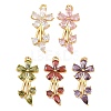 Brass Micro Pave Cubic Zirconia Pendants CU-CBA7392-12G-1