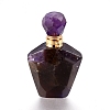 Faceted Natural Amethyst Openable Perfume Bottle Pendants G-E564-09F-G-2