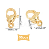 UNICRAFTALE Vacuum Plating 304 Stainless Steel Lobster Claw Clasps STAS-UN0018-95B-G-4