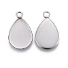 Tarnish Resistant 304 Stainless Steel Pendant Cabochon Settings STAS-L226-003P-2
