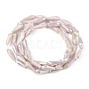Electroplated Opaque Glass Beads Strands EGLA-L015-FR-B16-01-3