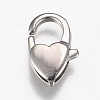 Tarnish Resistant Polished 316 Surgical Stainless Steel Lobster Claw Clasps STAS-Z013-08P-1