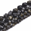 Natural Golden Sheen Obsidian Beads Strands G-S332-12mm-012-2