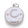 Brass Micro Pave Cubic Zirconia Pendants KK-O113-04P-D-1