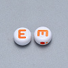 Craft Acrylic Horizontal Hole Letter Beads SACR-S201-11E-2