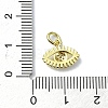 Eye Theme Brass Micro Pave Cubic Zirconia Charms KK-H475-58G-07-3